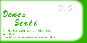 denes serli business card